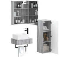 Vonios baldų rinkinys 4 pcs Pilka Sonoma
