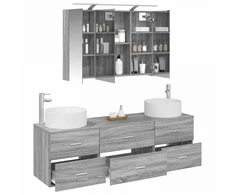 Vonios baldų rinkinys 4 pcs Pilka Sonoma