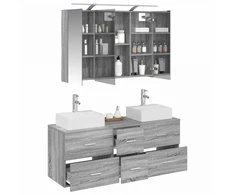 Vonios baldų rinkinys 4 pcs Pilka Sonoma