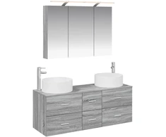 Vonios baldų rinkinys 4 pcs Pilka Sonoma
