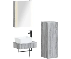 Vonios baldų rinkinys 4 pcs Pilka Sonoma