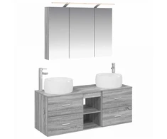 Vonios baldų rinkinys 4 pcs Pilka Sonoma