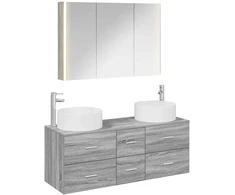 Vonios baldų rinkinys 4 pcs Pilka Sonoma
