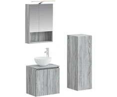 Vonios baldų rinkinys 4 pcs Pilka Sonoma