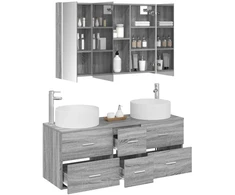 Vonios baldų rinkinys 4 pcs Pilka Sonoma