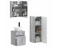 Vonios baldų rinkinys 4 pcs Pilka Sonoma