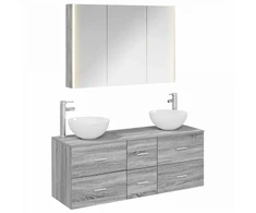 Vonios baldų rinkinys 4 pcs Pilka Sonoma