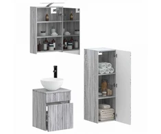 Vonios baldų rinkinys 4 pcs Pilka Sonoma