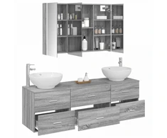 Vonios baldų rinkinys 4 pcs Pilka Sonoma