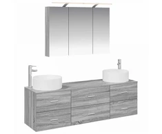Vonios baldų rinkinys 4 pcs Pilka Sonoma