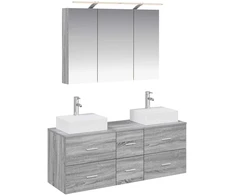 Vonios baldų rinkinys 4 pcs Pilka Sonoma