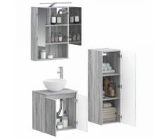 Vonios baldų rinkinys 4 pcs Pilka Sonoma
