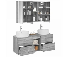 Vonios baldų rinkinys 4 pcs Pilka Sonoma