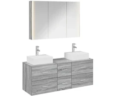 Vonios baldų rinkinys 4 pcs Pilka Sonoma