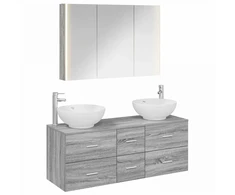 Vonios baldų rinkinys 4 pcs Pilka Sonoma