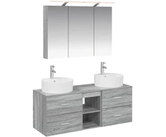 Vonios baldų rinkinys 4 pcs Pilka Sonoma