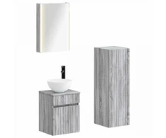 Vonios baldų rinkinys 4 pcs Pilka Sonoma
