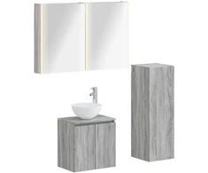 Vonios baldų rinkinys 4 pcs Pilka Sonoma