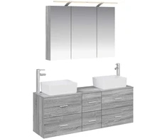 Vonios baldų rinkinys 4 pcs Pilka Sonoma