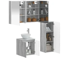 Vonios baldų rinkinys 4 pcs Pilka Sonoma
