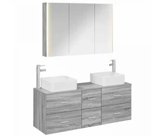 Vonios baldų rinkinys 4 pcs Pilka Sonoma