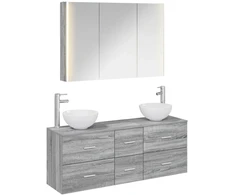 Vonios baldų rinkinys 4 pcs Pilka Sonoma
