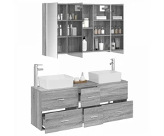 Vonios baldų rinkinys 4 pcs Pilka Sonoma