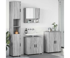 Vonios baldų rinkinys su saugykla 4 pcs Pilkas Sonoma