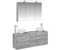 Vonios baldų rinkinys 4 pcs Pilka Sonoma