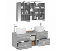 Vonios baldų rinkinys 4 pcs Pilka Sonoma