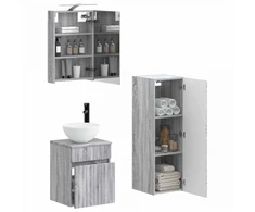 Vonios baldų rinkinys 4 pcs Pilka Sonoma