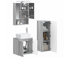Vonios baldų rinkinys 4 pcs Pilka Sonoma