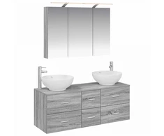 Vonios baldų rinkinys 4 pcs Pilka Sonoma