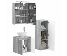 Vonios baldų rinkinys 4 pcs Pilka Sonoma