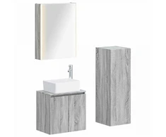 Vonios baldų rinkinys 4 pcs Pilka Sonoma