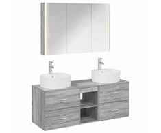 Vonios baldų rinkinys 4 pcs Pilka Sonoma