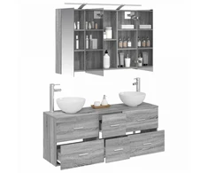 Vonios baldų rinkinys 4 pcs Pilka Sonoma