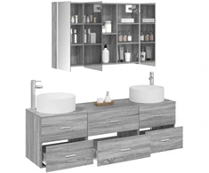 Vonios baldų rinkinys 4 pcs Pilka Sonoma