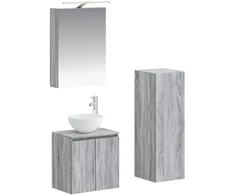 Vonios baldų rinkinys 4 pcs Pilka Sonoma