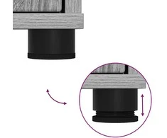 Vonios baldų rinkinys 4 pcs Pilkas Sonoma Apdirbta mediena