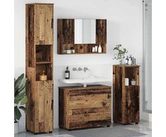 Vonios baldų rinkinys su stalčių 4 pcs Senovinis medis