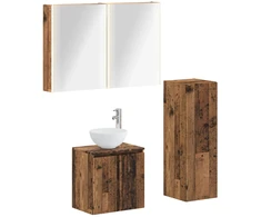 Vonios baldų rinkinys 4 pcs Sendintos medienos