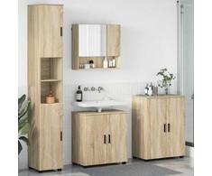 Vonios baldų rinkinys su saugykla 4 pcs Sonoma ąžuolas