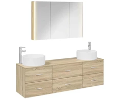 Vonios baldų rinkinys 4 pcs Sonoma ąžuolas