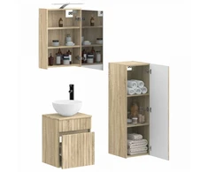 Vonios baldų rinkinys 4 pcs Sonoma ąžuolas