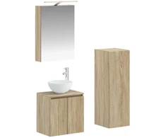 Vonios baldų rinkinys 4 pcs Sonoma ąžuolas