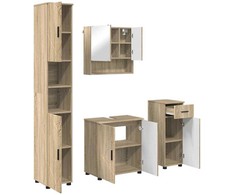 Vonios baldų rinkinys su stalčių 4 pcs Sonoma ąžuolas