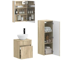 Vonios baldų rinkinys 4 pcs Sonoma ąžuolas