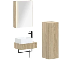 Vonios baldų rinkinys 4 pcs Sonoma ąžuolas