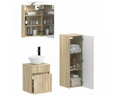 Vonios baldų rinkinys 4 pcs Sonoma ąžuolas